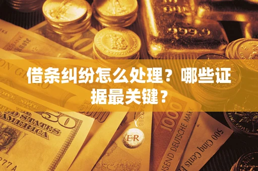 武汉借条纠纷怎么处理？哪些证据最关键？